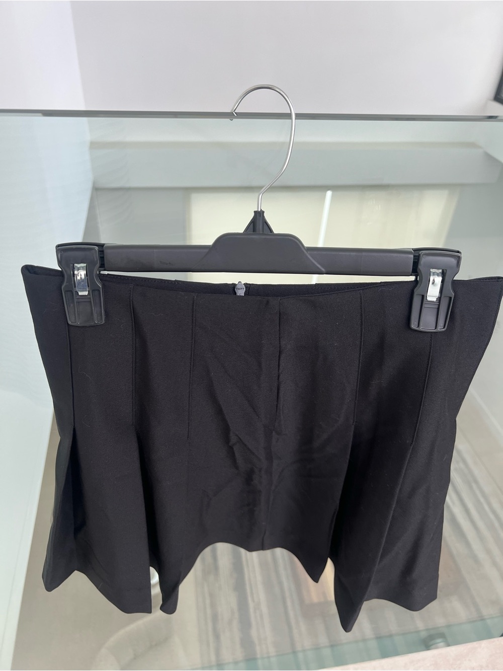 stradivarius Black Pleated Mini Skirt